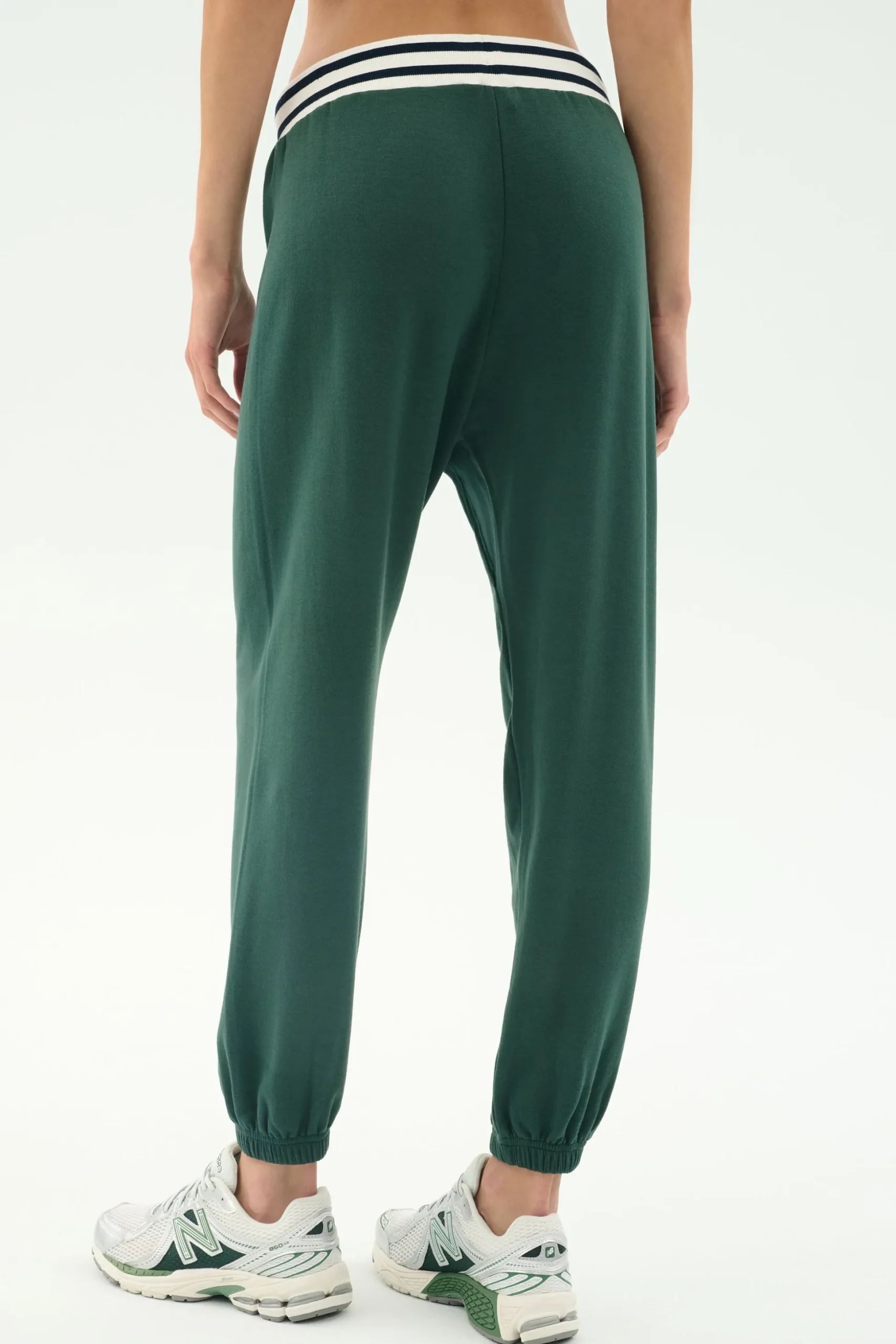Andie Oversized Fleece Sweatpant W/ Stripe