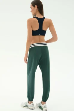 Andie Oversized Fleece Sweatpant W/ Stripe