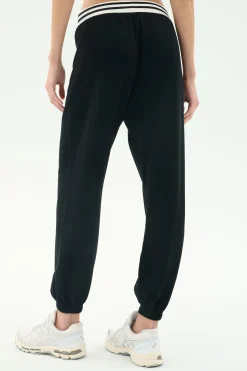 Andie Oversized Fleece Sweatpant W/ Stripe