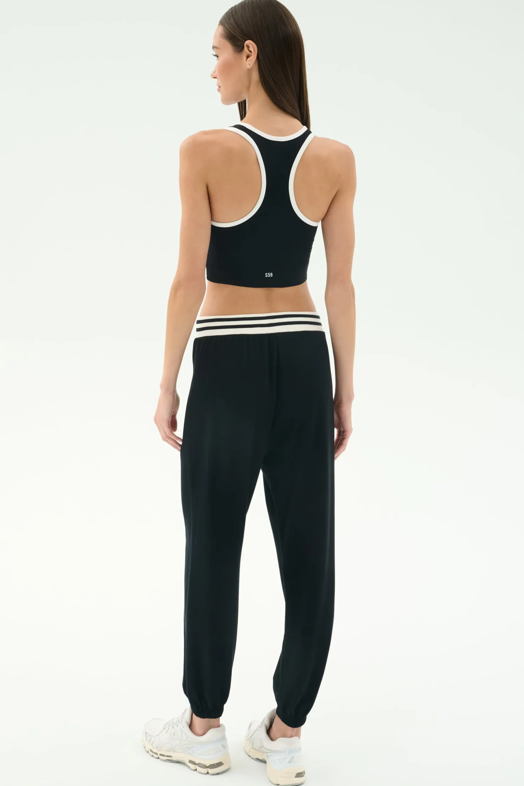 Andie Oversized Fleece Sweatpant W/ Stripe