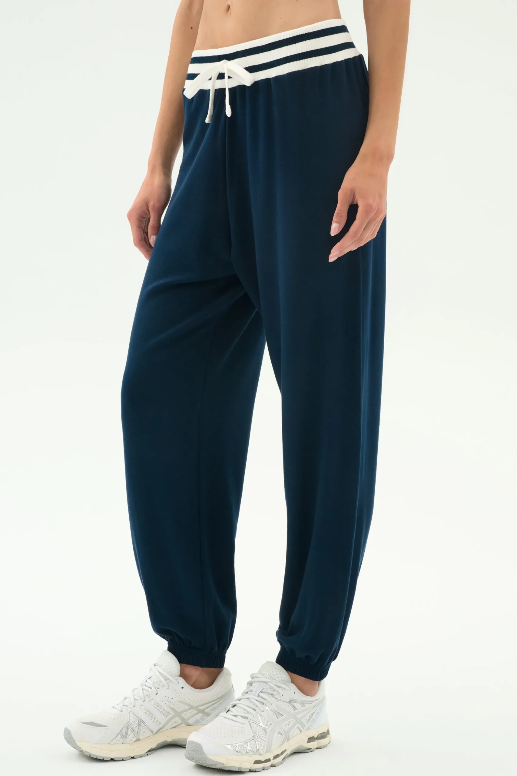 Andie Oversized Fleece Sweatpant W/ Stripe