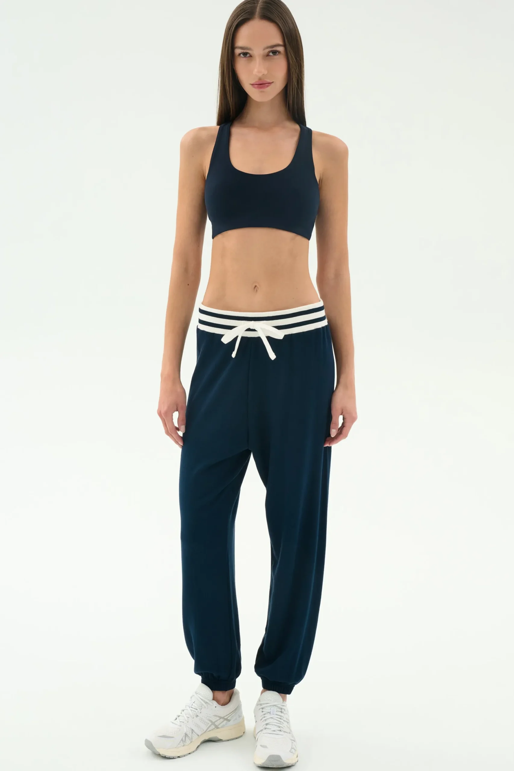 Andie Oversized Fleece Sweatpant W/ Stripe