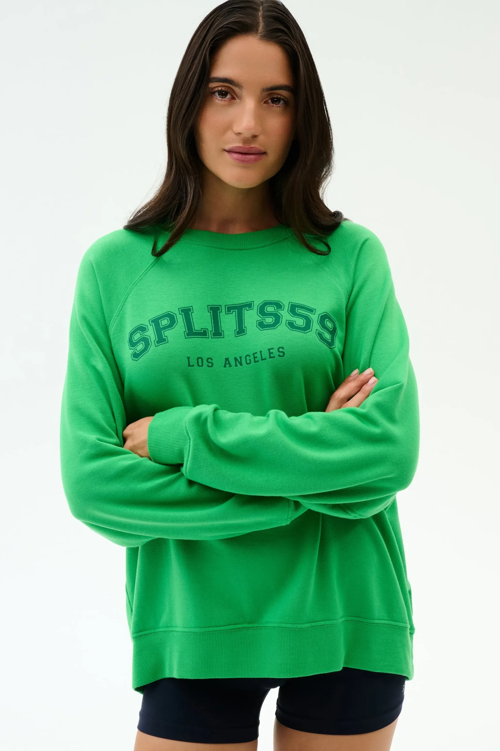 Andie Oversized Fleece Varsity Graphic Sweatshirt