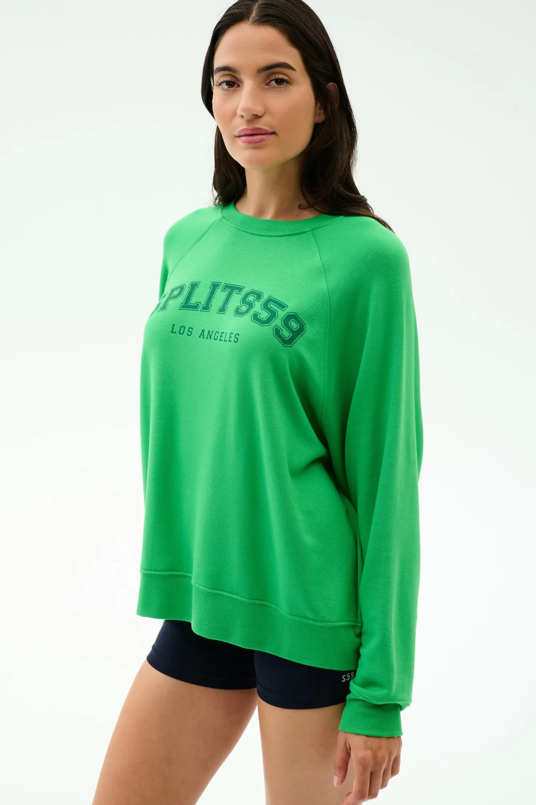 Andie Oversized Fleece Varsity Graphic Sweatshirt