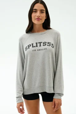 Andie Oversized Fleece Varsity Graphic Sweatshirt