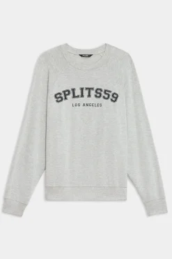 Andie Oversized Fleece Varsity Graphic Sweatshirt