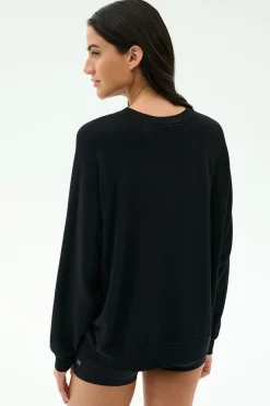 Andie Oversized Fleece Varsity Graphic Sweatshirt