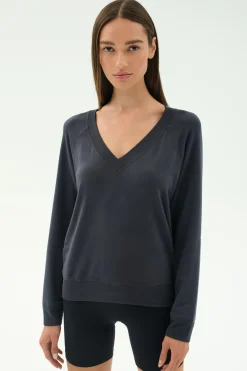 Bennie Fleece V Neck Sweatshirt