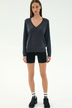Bennie Fleece V Neck Sweatshirt