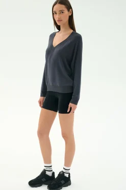 Bennie Fleece V Neck Sweatshirt