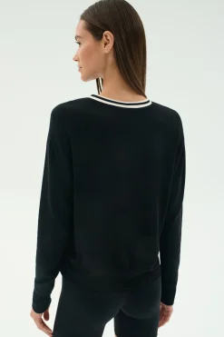 Sonja Fleece Sweatshirt W/ Stripe