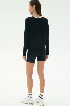 Sonja Fleece Sweatshirt W/ Stripe