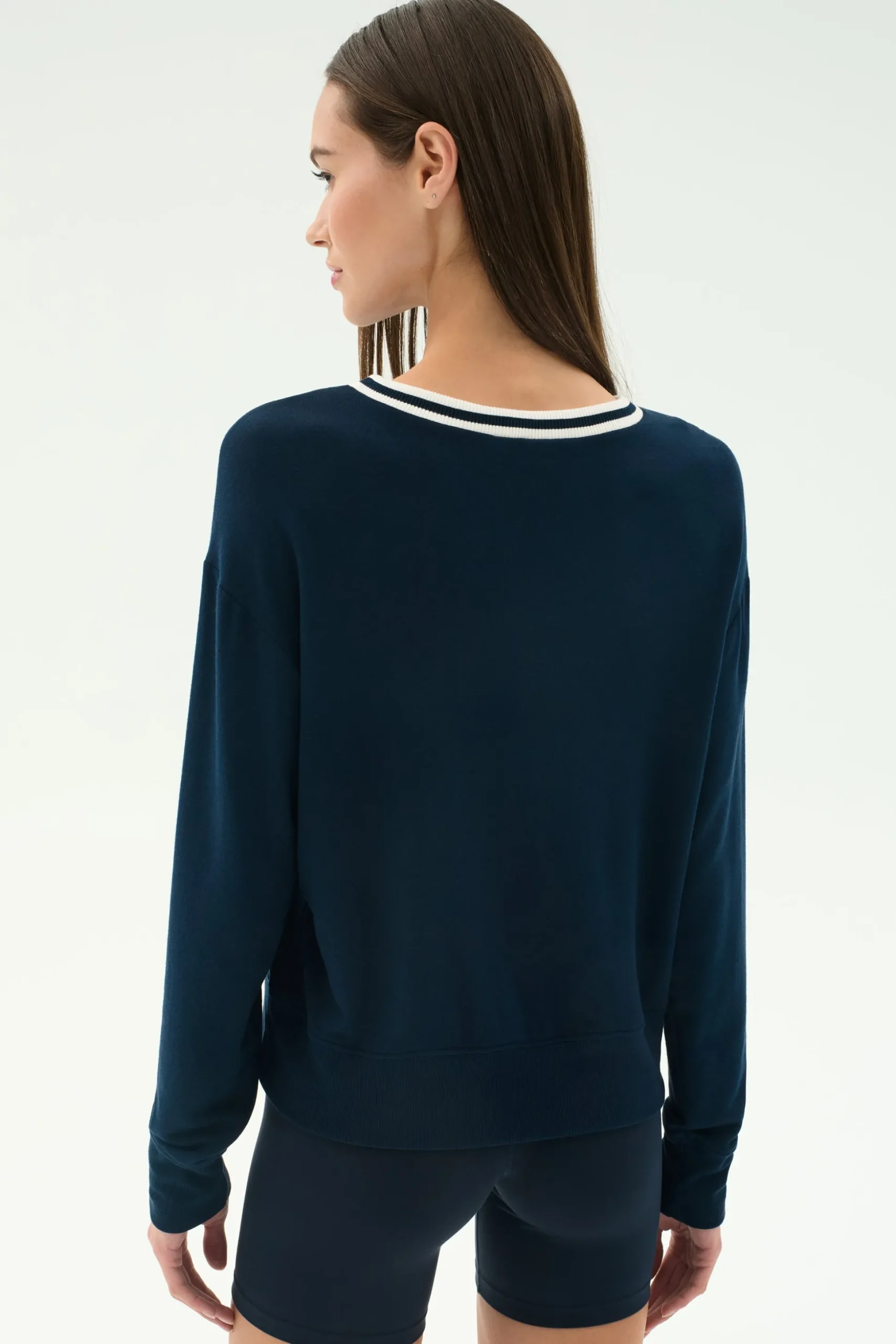 Sonja Fleece Sweatshirt W/ Stripe