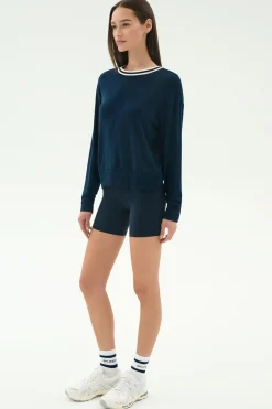 Sonja Fleece Sweatshirt W/ Stripe