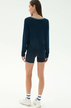 Sonja Fleece Sweatshirt W/ Stripe