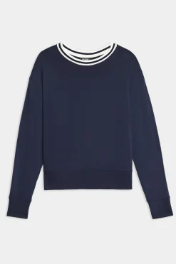 Sonja Fleece Sweatshirt W/ Stripe