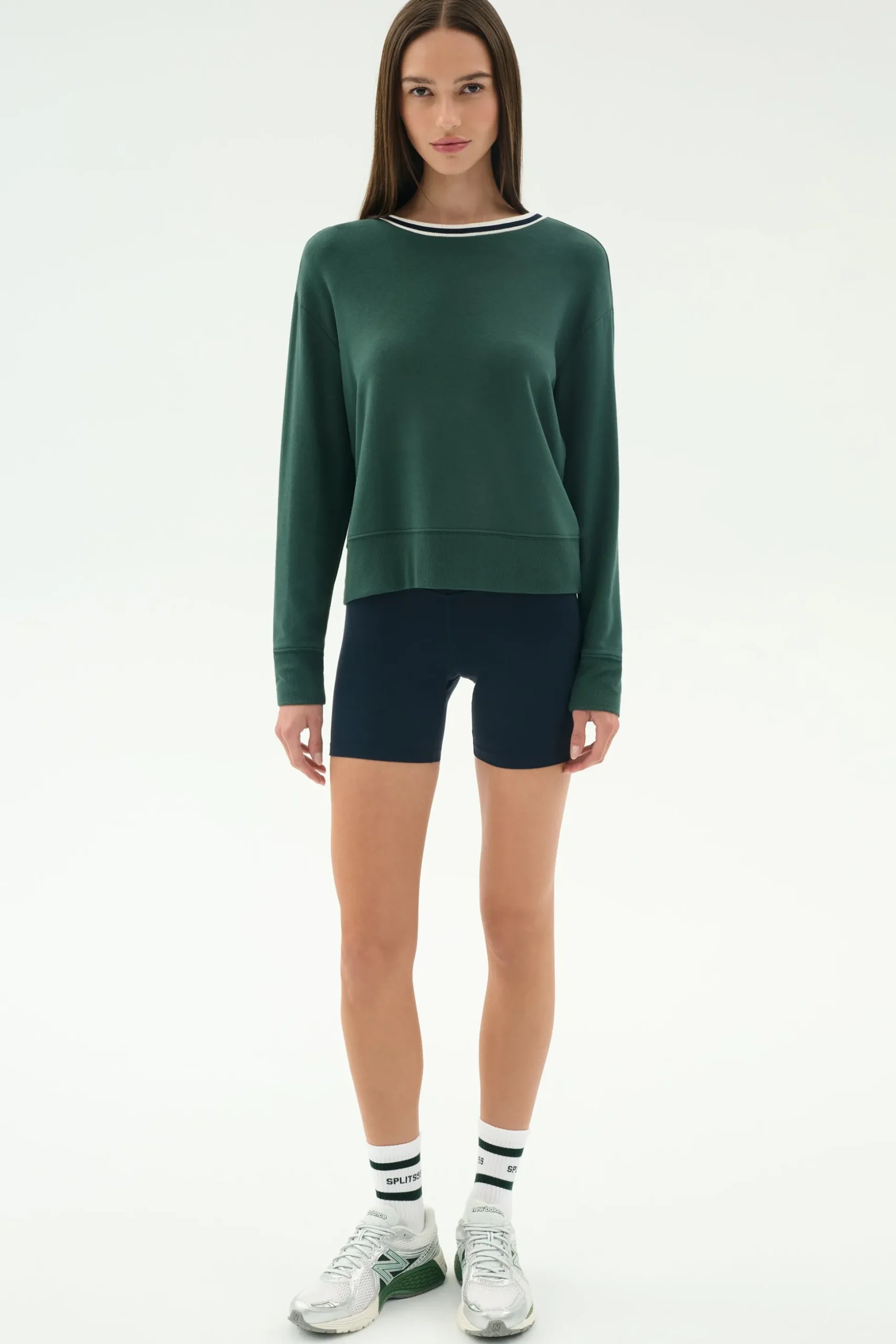 Sonja Fleece Sweatshirt W/ Stripe