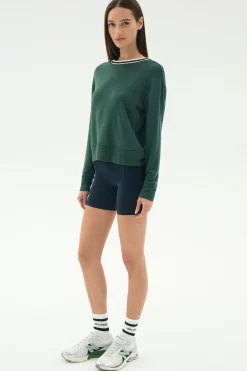 Sonja Fleece Sweatshirt W/ Stripe