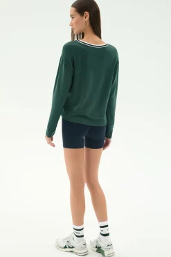 Sonja Fleece Sweatshirt W/ Stripe